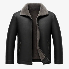 Jaqueta Masculina em Couro com Forro de Cashmere
